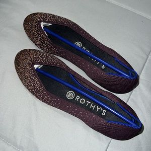 Rothy’s size 8.5 Midnight Metallic Flat Eggplant Metallic